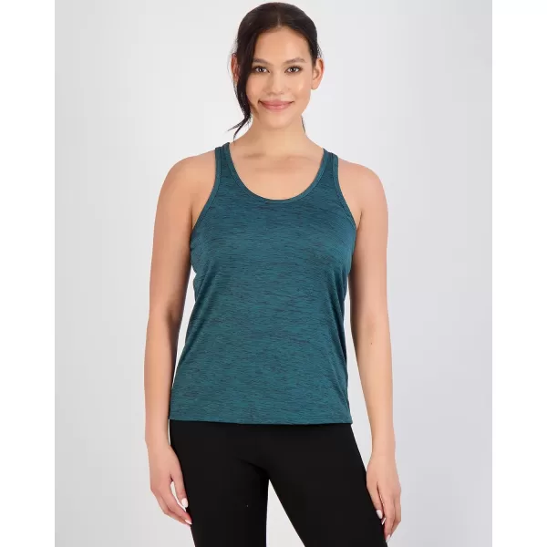 Real Essentials 5Pack Womens Racerback Tank Top DryFit Athletic Performance Yoga Activewear Available in Plus SizeRegular Size Set 12