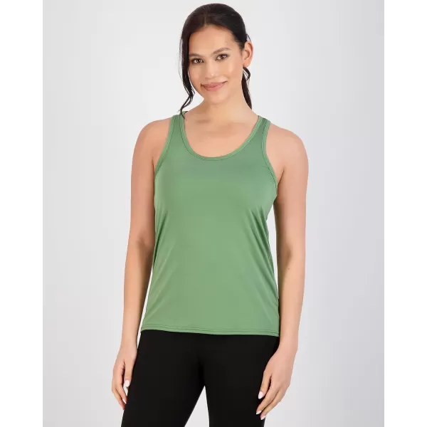 Real Essentials 5Pack Womens Racerback Tank Top DryFit Athletic Performance Yoga Activewear Available in Plus SizeRegular Size Set 14