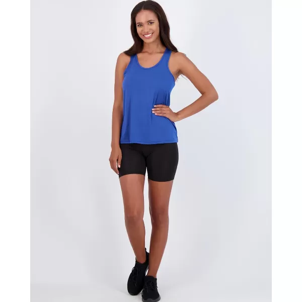 Real Essentials 5Pack Womens Racerback Tank Top DryFit Athletic Performance Yoga Activewear Available in Plus SizeRegular Size Set 2
