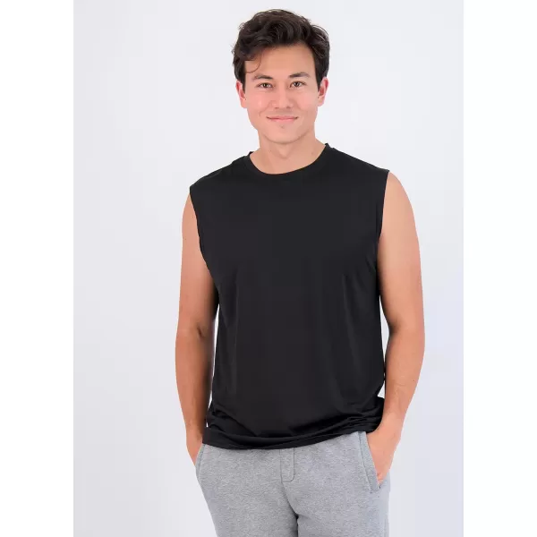 Real Essentials 3  5 Pack Mens DryFit Active Athletic Tech Tank Top  Regular and Big  Tall Sizes S5XLTRegular Size  Set F