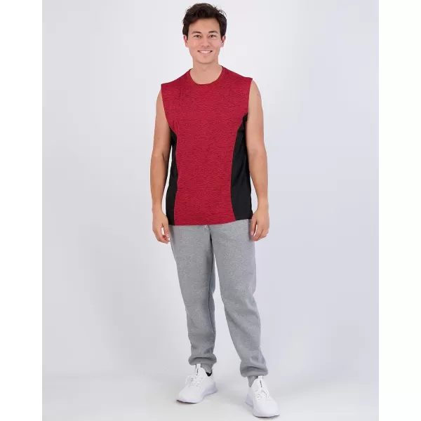 Real Essentials 3  5 Pack Mens DryFit Active Athletic Tech Tank Top  Regular and Big  Tall Sizes S5XLTRegular Size  Set J