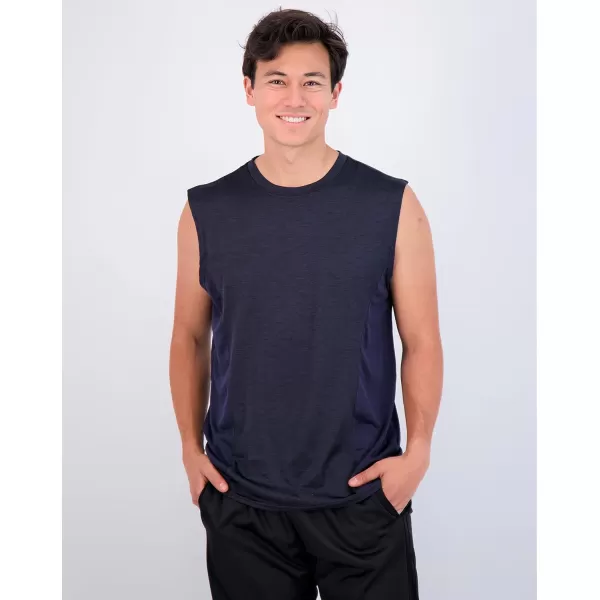 Real Essentials 3  5 Pack Mens DryFit Active Athletic Tech Tank Top  Regular and Big  Tall Sizes S5XLTRegular Size  Set J