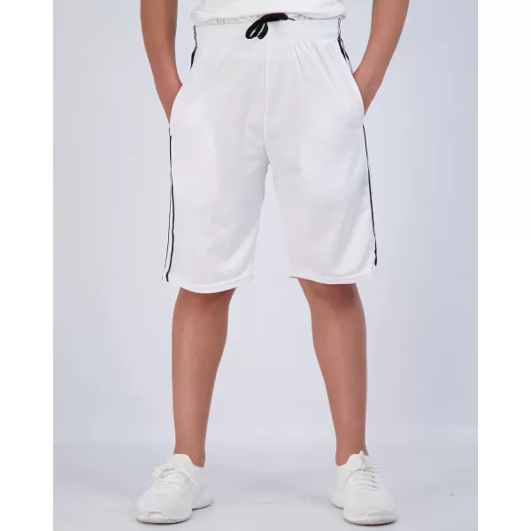 Real Essentials Boys 5Pack Mesh Active Athletic Performance Basketball Shorts with PocketsSet 3