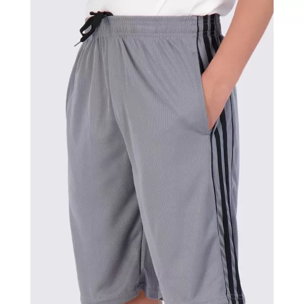 Real Essentials Boys 5Pack Mesh Active Athletic Performance Basketball Shorts with PocketsSet 3