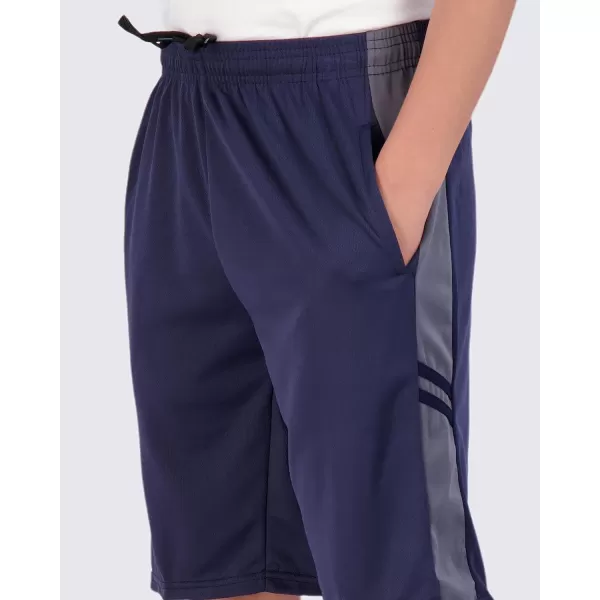 Real Essentials Boys 5Pack Mesh Active Athletic Performance Basketball Shorts with PocketsSet 5