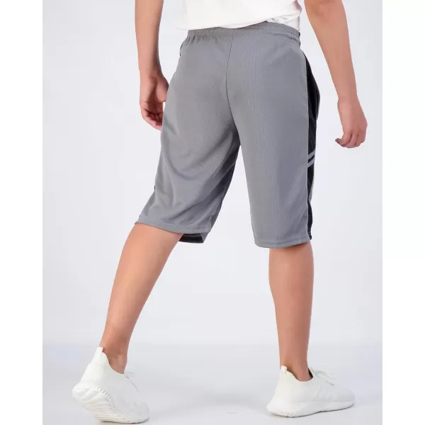 Real Essentials Boys 5Pack Mesh Active Athletic Performance Basketball Shorts with PocketsSet 5