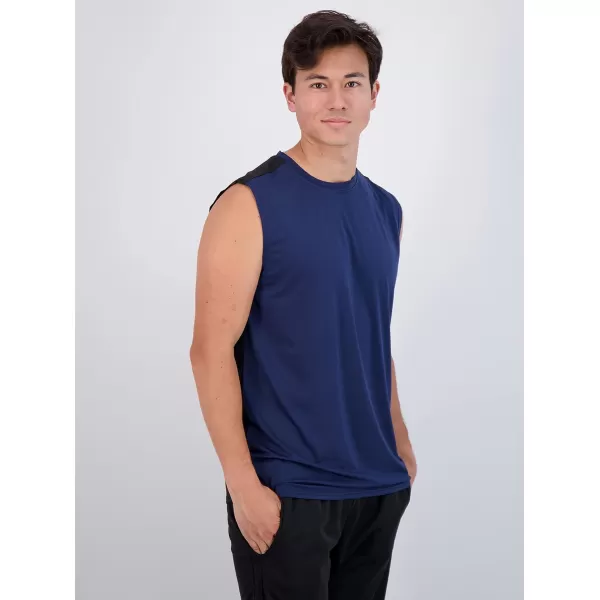 Real Essentials 3  5 Pack Mens DryFit Active Athletic Tech Tank Top  Regular and Big  Tall Sizes S5XLTRegular Size  Set G