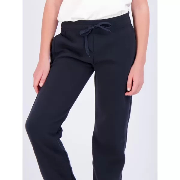 Real Essentials 3 Pack Girls Fleece Open Bottom Soft Athletic Performance Casual SweatpantsAges 716Set 1