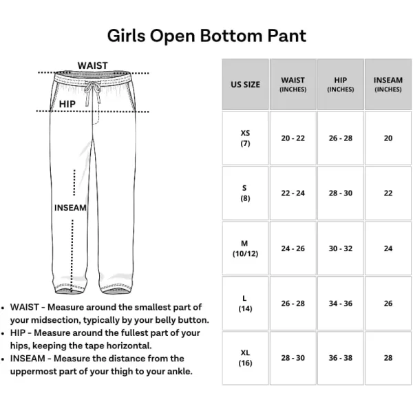 Real Essentials 3 Pack Girls Fleece Open Bottom Soft Athletic Performance Casual SweatpantsAges 716Set 1