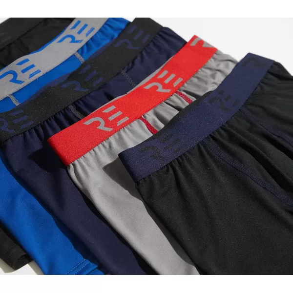 Real Essentials 5 Pack Youth Boys Compression Shorts  Performance Boxer Briefs Athletic Spandex Underwear420Set 4