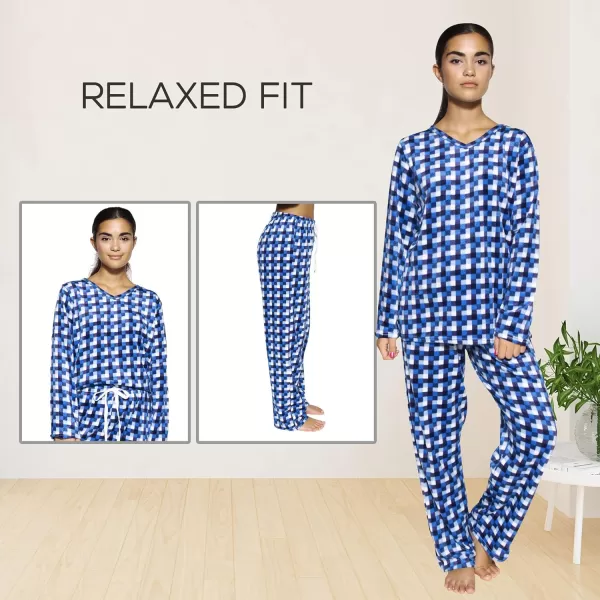 2 Pack Womens Pajama Sets Vneck Top Micro Fleece Pajamas for Women Ladies Loungewear Pjs Cute Long Sleeve Warm Lightweight Winter Pants Holiday Christmas Sleepwear Clothing Pj Set  Set 5 Large2 Pack Womens Pajama Sets Vneck Top Micro Fleece Pajamas for Women Ladies Loungewear Pjs Cute Long Sleeve Warm Lightweight Winter Pants Holiday Christmas Sleepwear Clothing Pj Set  Set 5 Large