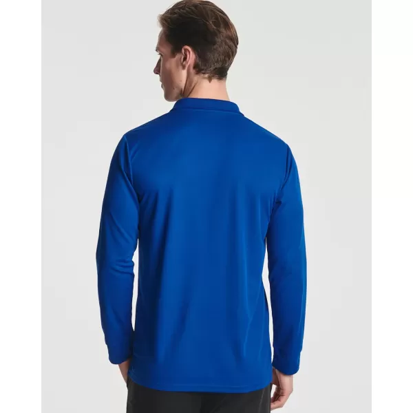 3 Pack Mens DryFit LongSleeve Active Polo Shirt  Casual Performance Golf Quick Dry Available in Big amp Tallbigtall Set 7