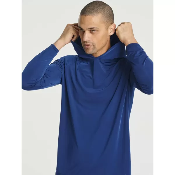 3 Pack Mens Long Sleeve Rash Guard Hoodie Sweatshirt Sun Protection UPF UV SPF Fishing Shirt Available in Big  TallSet 2