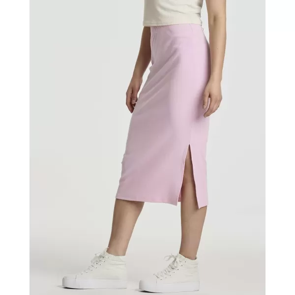 3 Pack Womens Midi Ribbed Knit Skirt with Back Slit  Stretchy Pencil PullOn SkirtsSet 2