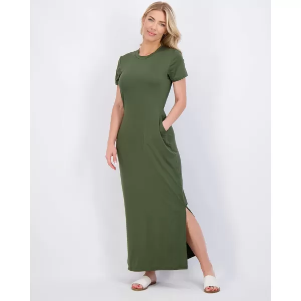 3Pack Womens Casual Short Sleeve Maxi TShirt Dress  Summer Dress with Slit amp Pockets Available in Plus SizeMaxi Dress with Slit Set 2