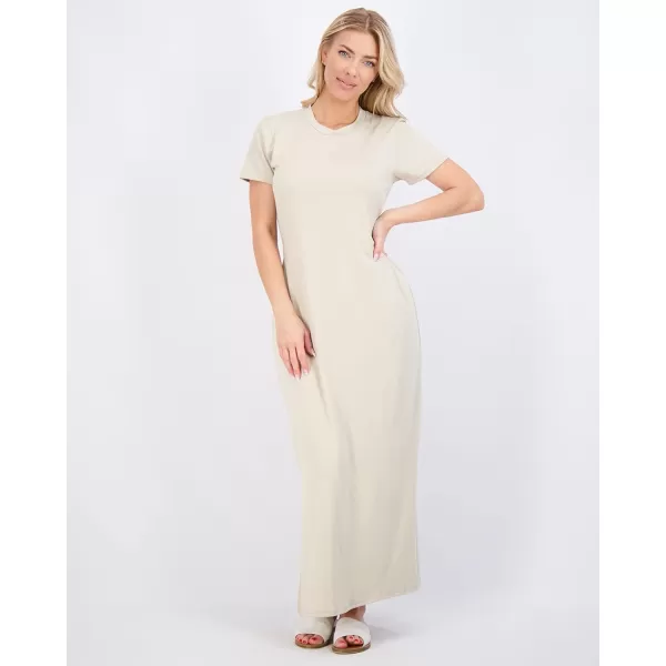 3Pack Womens Casual Short Sleeve Maxi TShirt Dress  Summer Dress with Slit amp Pockets Available in Plus SizeMaxi Dress with Slit Set 4