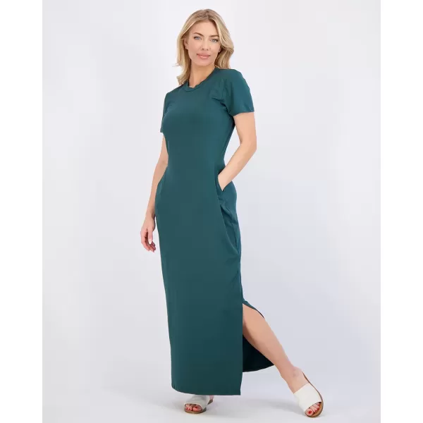 3Pack Womens Casual Short Sleeve Maxi TShirt Dress  Summer Dress with Slit amp Pockets Available in Plus SizeMaxi Dress with Slit Set 7