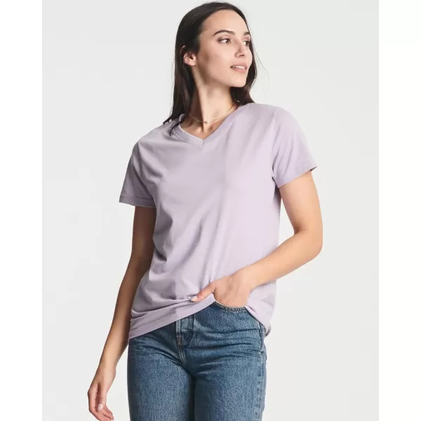 4 Pack Womens ClassicFit Cotton ShortSleeve VNeck TShirt Available in Plus SizeStandard Set 7