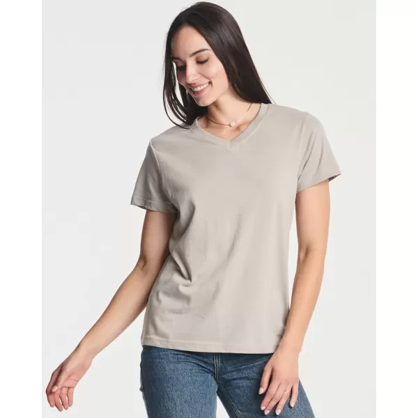 4 Pack Womens ClassicFit Cotton ShortSleeve VNeck TShirt Available in Plus Sizeplussize Set 10