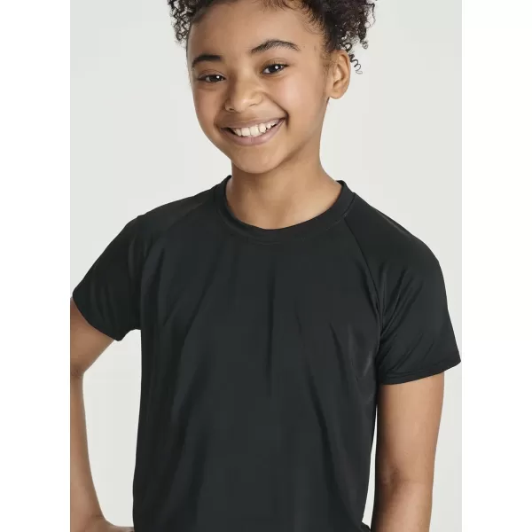 5 Pack Girls Short Sleeve UPF Sun Protective Rashguard Swim Shirt Ages 416Set 7