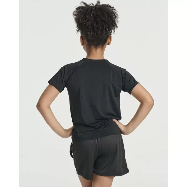 5 Pack Girls Short Sleeve UPF Sun Protective Rashguard Swim Shirt Ages 416Set 7