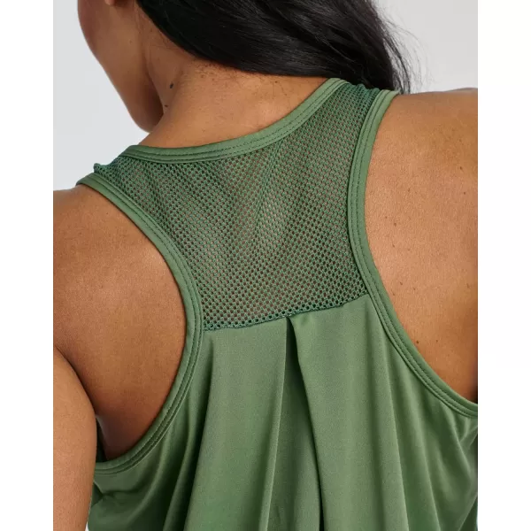 Ladies Active Mesh Insert Tank TopSet 1