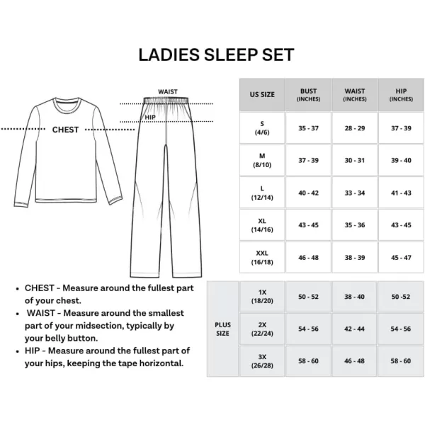 Real Essentials 2 Pack Womens Pajama Set SuperSoft Short  Long Sleeve Top With Pants Available In Plus SizeLong Sleeve Set D