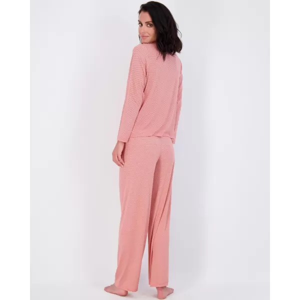 Real Essentials 2 Pack Womens Pajama Set SuperSoft Short  Long Sleeve Top With Pants Available In Plus SizeLong Sleeve Set a