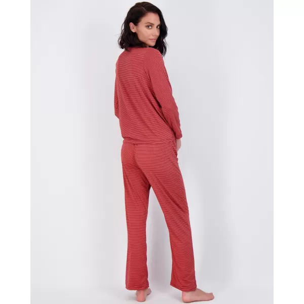 Real Essentials 2 Pack Womens Pajama Set SuperSoft Short amp Long Sleeve Top With Pants Available In Plus SizeLong Sleeve Long Sleeve Set B