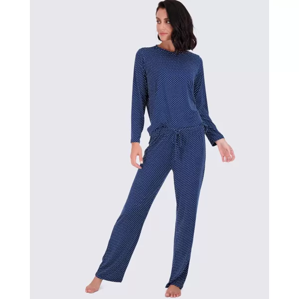 Real Essentials 2 Pack Womens Pajama Set SuperSoft Short amp Long Sleeve Top With Pants Available In Plus SizeLong Sleeve Long Sleeve Set B