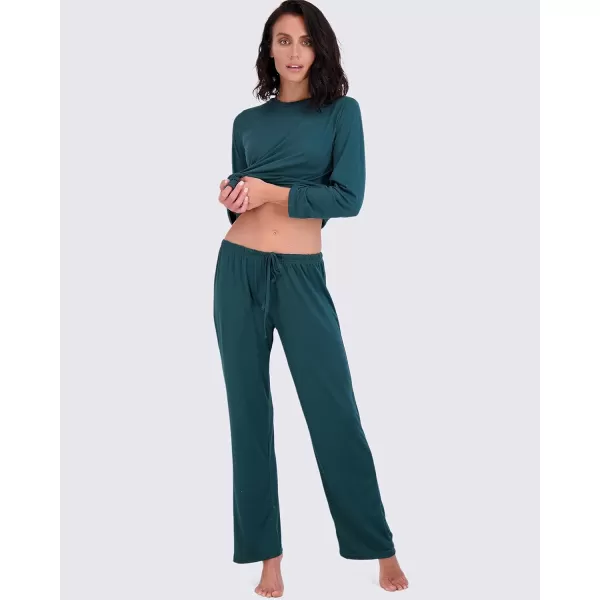 Real Essentials 2 Pack Womens Pajama Set SuperSoft Short amp Long Sleeve Top With Pants Available In Plus SizeLong Sleeve Long Sleeve Set F