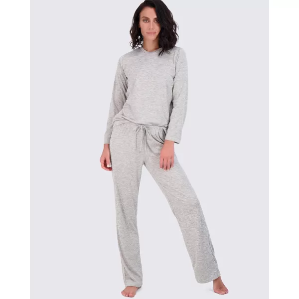 Real Essentials 2 Pack Womens Pajama Set SuperSoft Short amp Long Sleeve Top With Pants Available In Plus SizeLong Sleeve Long Sleeve Set I