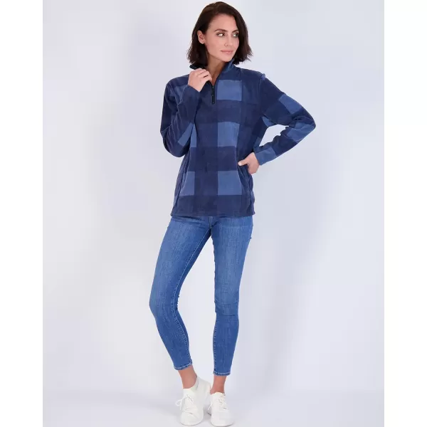 Real Essentials 2 Pack Womens Polar Fleece LongSleeve Quarter Zip Winter Jacket Available in Plus SizeSet 2