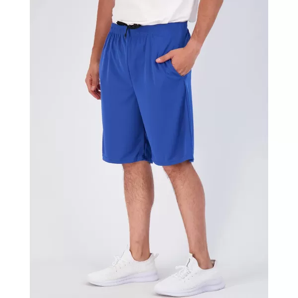 Real Essentials 3  5 Pack Mens Mesh Athletic Performance Gym Shorts with Pockets S3XSet 5