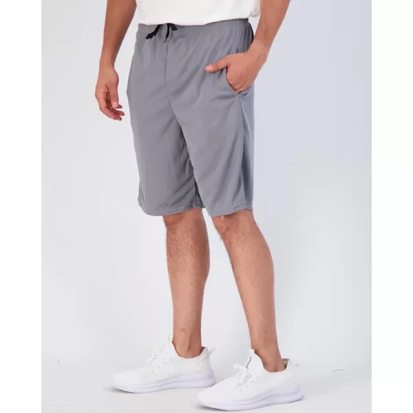 Real Essentials 3  5 Pack Mens Mesh Athletic Performance Gym Shorts with Pockets S3XSet 5