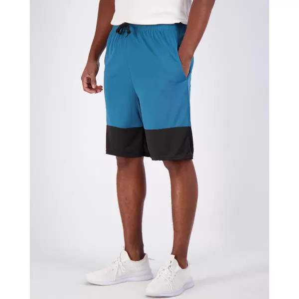 Real Essentials 3  5 Pack Mens Mesh Athletic Performance Gym Shorts with Pockets S3XSet L