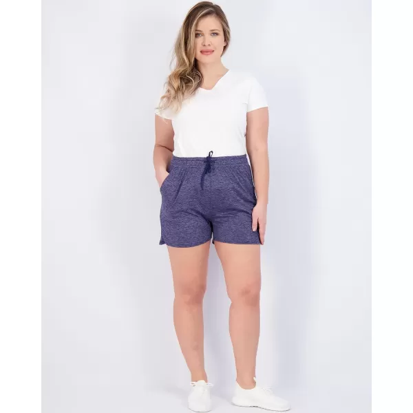 Real Essentials 3 Pack Athletic Lounge Shorts for Women  Casual Sweat Shorts with Pockets Available in Plus SizeLounge Short Set 4