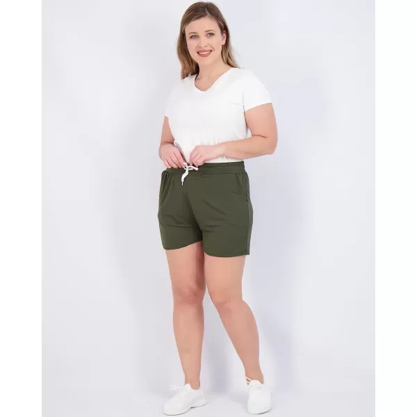 Real Essentials 3 Pack Athletic Lounge Shorts for Women  Casual Sweat Shorts with Pockets Available in Plus SizeLounge Short Set 6