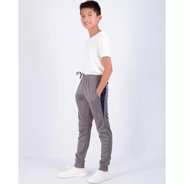 Real Essentials 3 Pack Boys Active Athletic Casual Jogger Sweatpants with PocketsSet 12