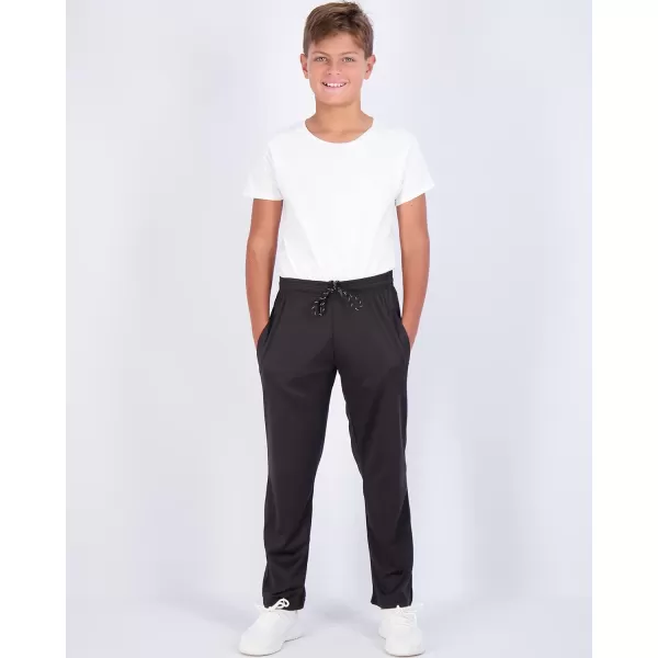 Real Essentials 3 Pack Boys Mesh Open Bottom Active Sweatpants with Pockets amp DrawstringSet 4