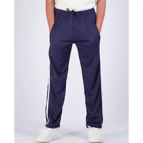 Real Essentials 3 Pack Boys Mesh Open Bottom Active Sweatpants with Pockets amp DrawstringSet 5