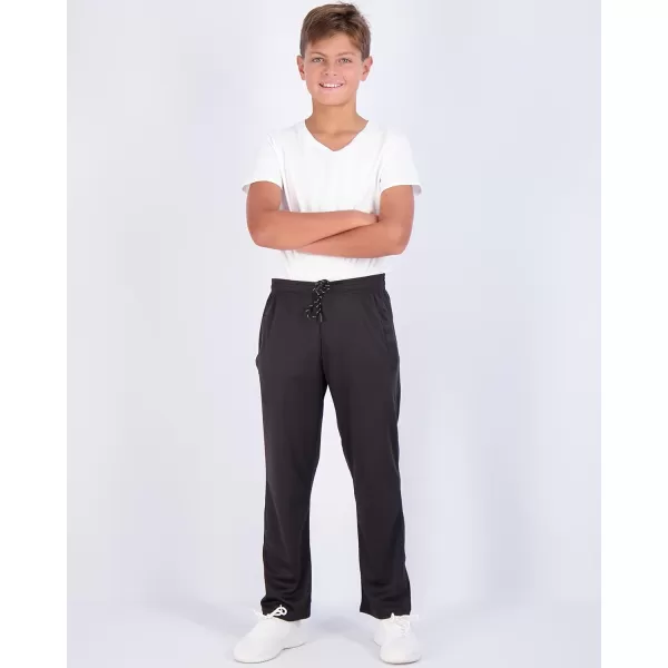 Real Essentials 3 Pack Boys Mesh Open Bottom Active Sweatpants with Pockets amp DrawstringSet 9