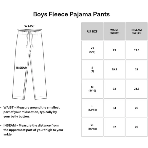 Real Essentials 3 Pack Boys Pajama Pants Super Soft Fleece PJ Lounge Bottoms for KidsSet 1