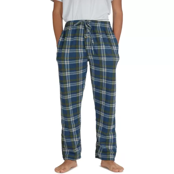 Real Essentials 3 Pack Boys Pajama Pants Super Soft Fleece PJ Lounge Bottoms for KidsSet 1