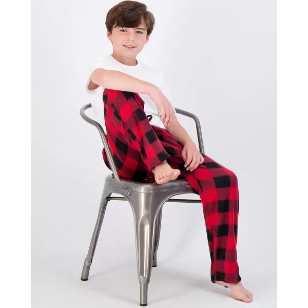 Real Essentials 3 Pack Boys Pajama Pants Super Soft Fleece PJ Lounge Bottoms for KidsSet 6