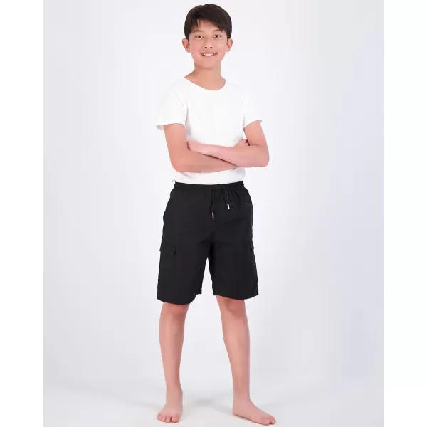 Real Essentials 3 Pack Boys Swim Trunks with Cargo Pockets amp Mesh Lining  UPF 50Set 5