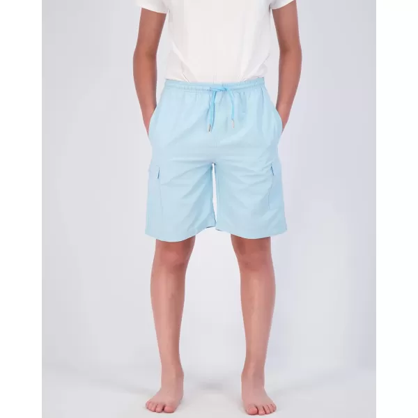 Real Essentials 3 Pack Boys Swim Trunks with Cargo Pockets amp Mesh Lining  UPF 50Set 5