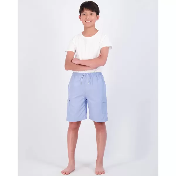 Real Essentials 3 Pack Boys Swim Trunks with Cargo Pockets amp Mesh Lining  UPF 50Set 6