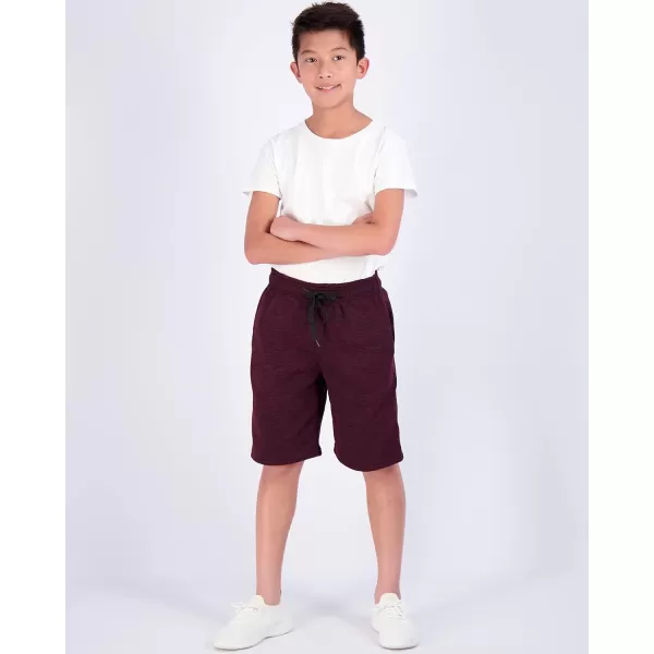 Real Essentials 3 Pack Boys Tech Fleece Athletic Shorts with Drawstring amp PocketsSet 2