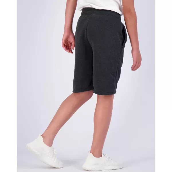 Real Essentials 3 Pack Boys Tech Fleece Athletic Shorts with Drawstring amp PocketsSet 4